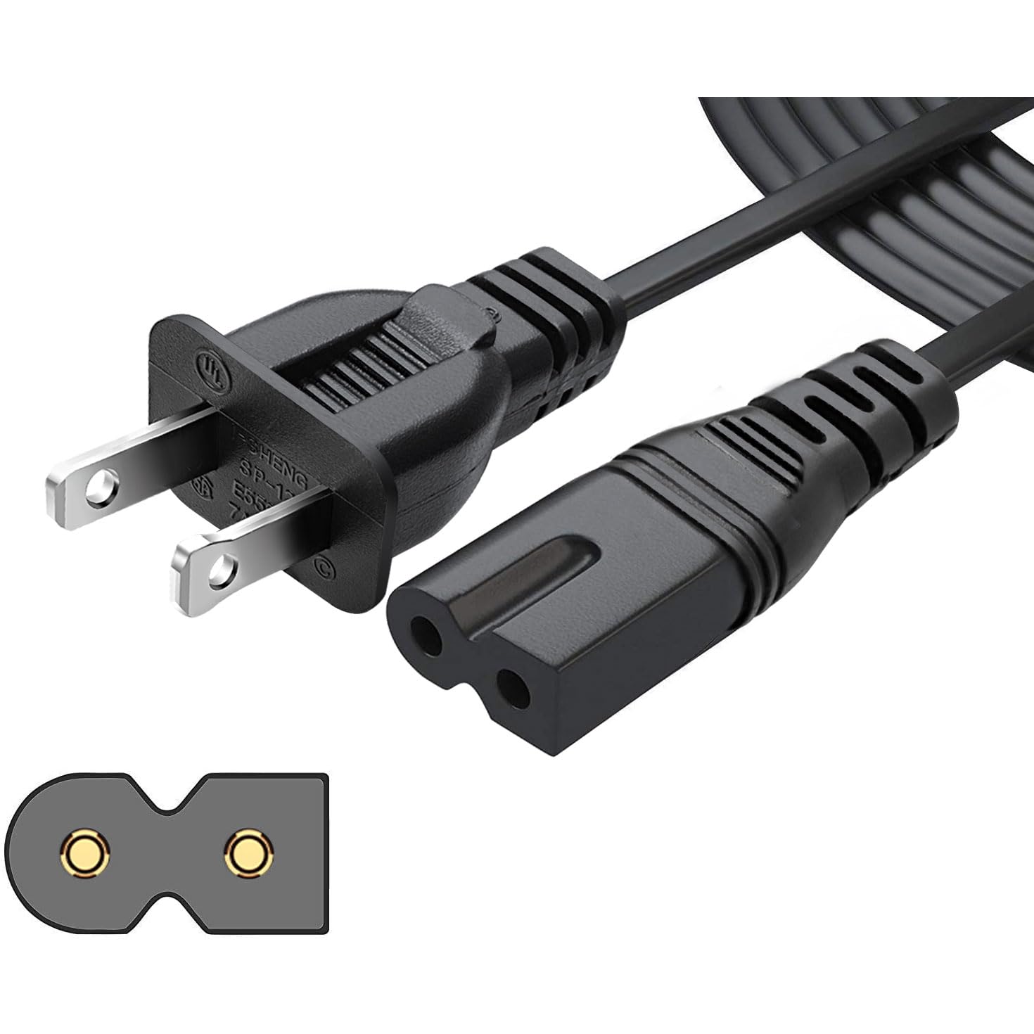 Amazon.com: Chanzon 10Ft Vizio Power Cord 7A 125V 2 Prong NEMA-1